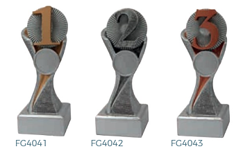 Statyett Podium Groove - Guld, Silver, Brons - Inklusive skylt med text
