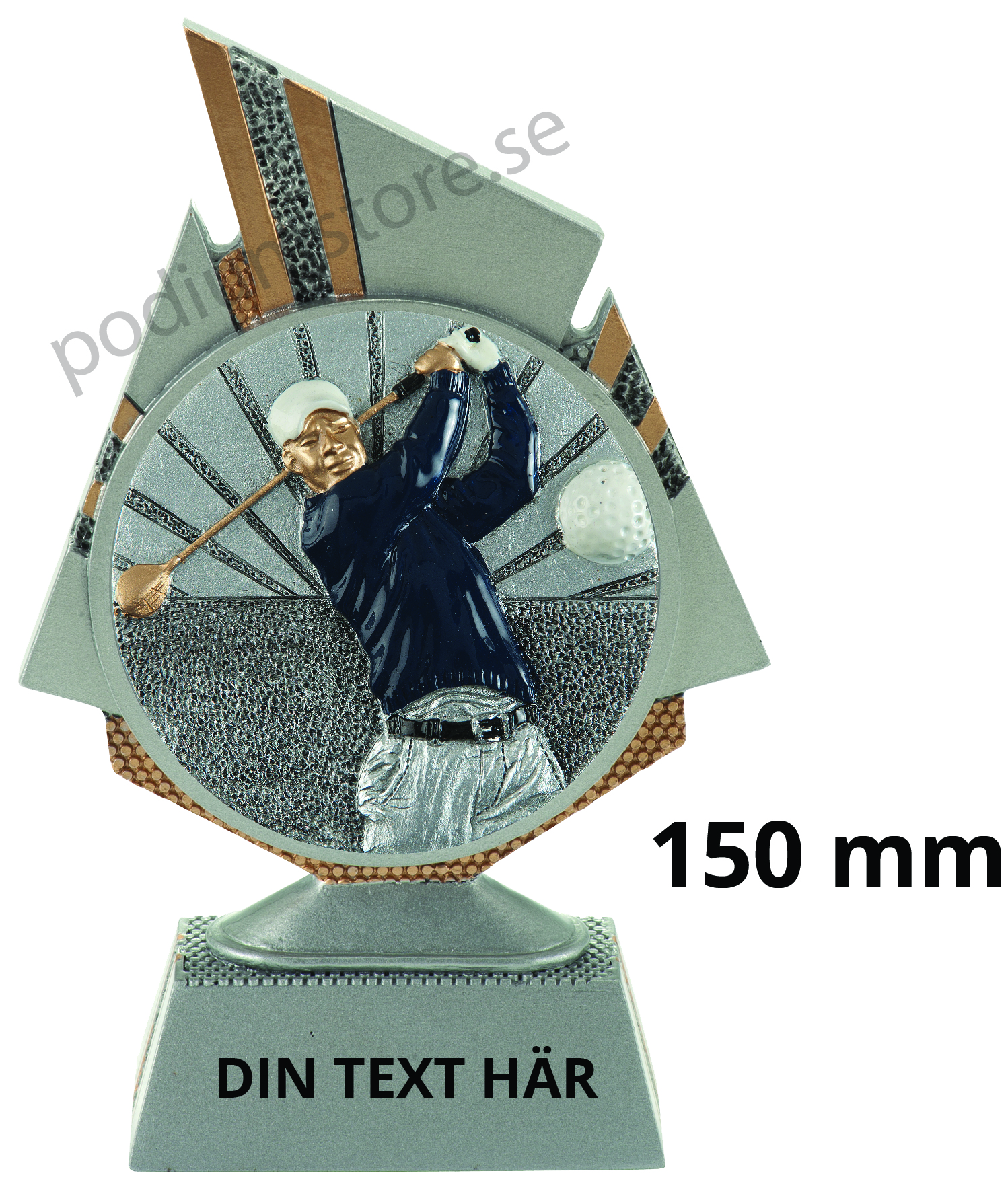 Golf statyett Blaze 1.0 - 150 mm - Inklusive skylt med text