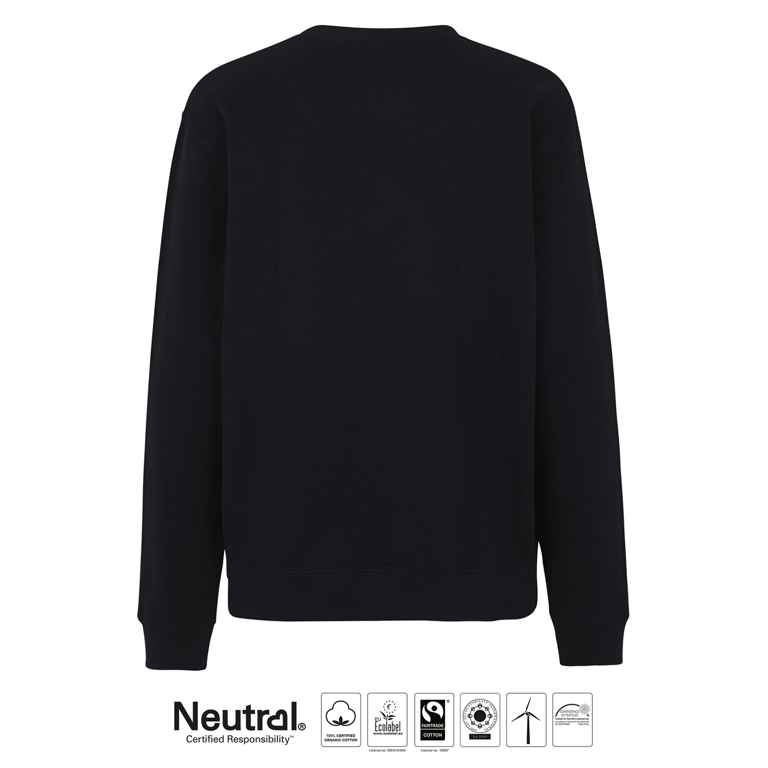Sweatshirt Workwear - Unisex - Neutral - Fairtrade & EKO - Svart - 4