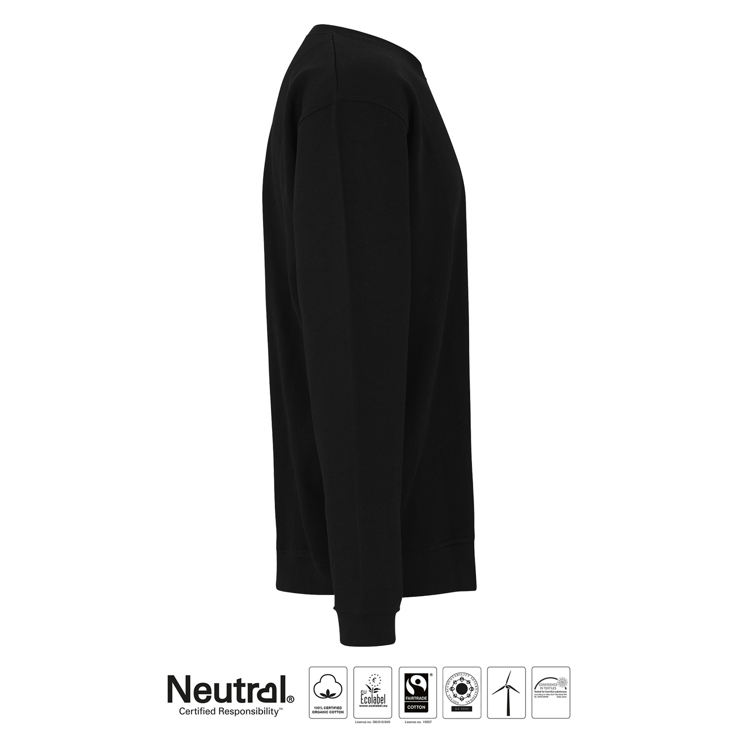 Sweatshirt Workwear - Unisex - Neutral - Fairtrade & EKO - Svart - 3