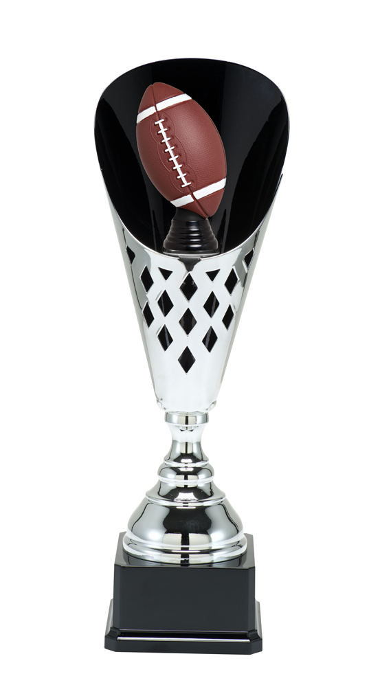 Silverpokal Amerikansk Fotboll Trophies  - 400/455/505 mm - Inklusive skylt med text