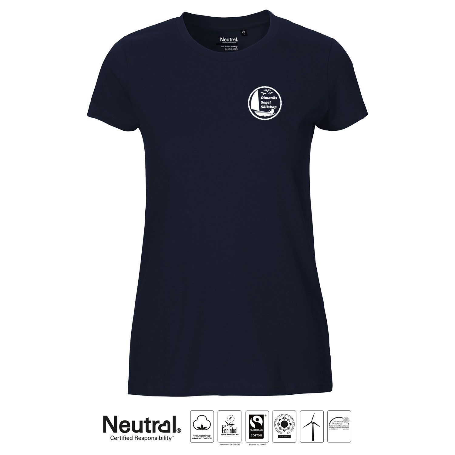 Ladies Fit T-shirt ÖSS, Navy, Neutral, Fairtrade & EKO