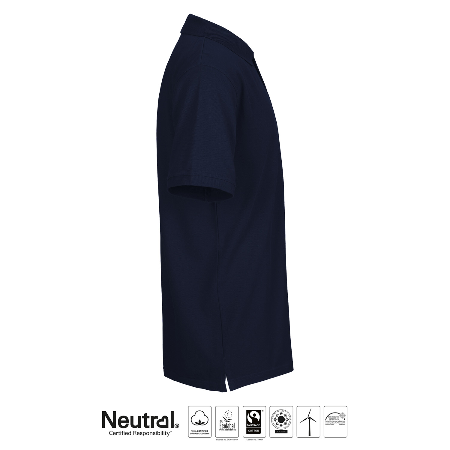 Mens Classic Polo ÖSS, Navy, Neutral, Fairtrade & EKO - 3