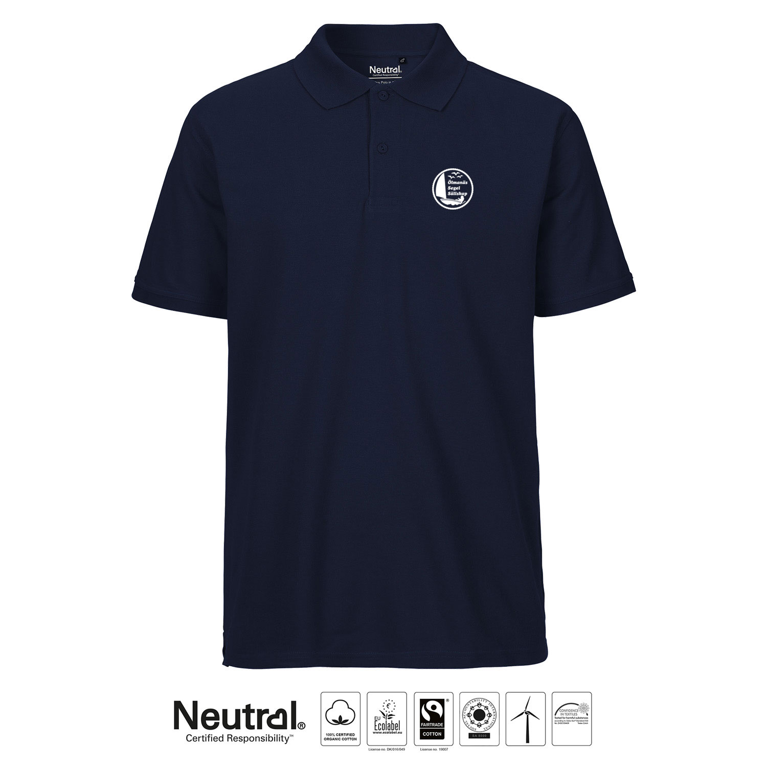 Mens Classic Polo ÖSS, Navy, Neutral, Fairtrade & EKO