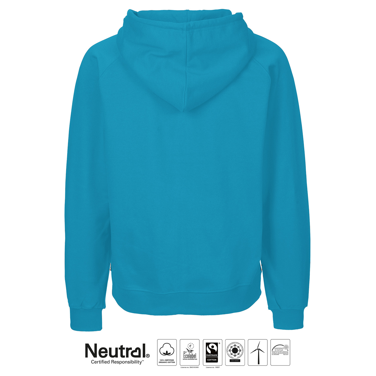Hoodtröja med zip ÖSS, Herr, Sapphire, Neutral, Fairtrade & EKO - 2