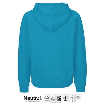 Hoodtröja med zip ÖSS, Herr, Sapphire, Neutral, Fairtrade & EKO