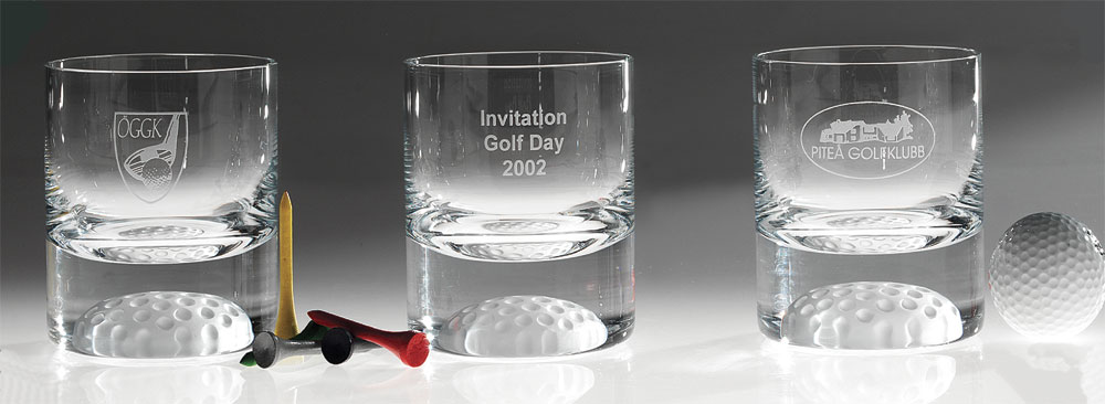 Whiskyglas Albatross med golfbollsrelief i botten - 2