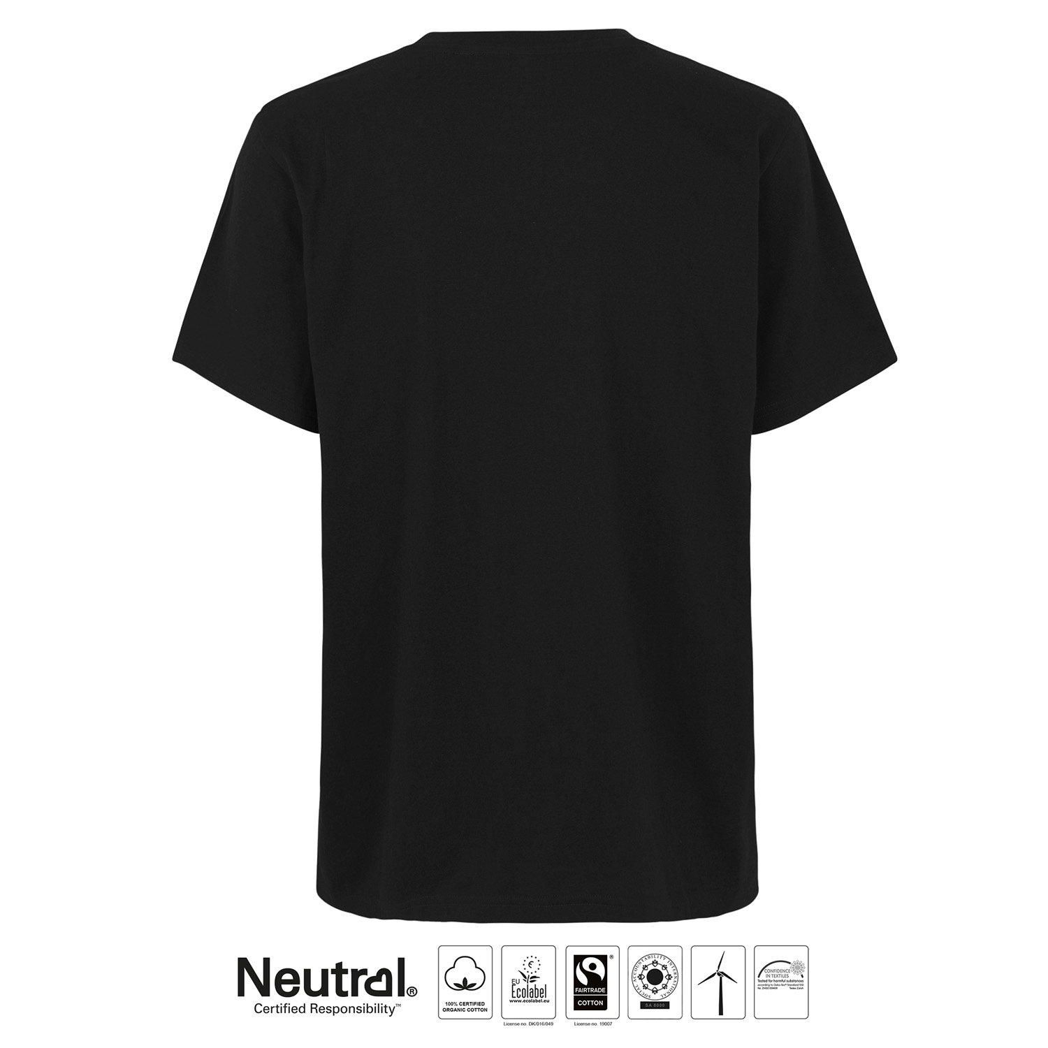 Unisex Workwear T-shirt, Neutral, Black, Fairtrade & EKO - 3