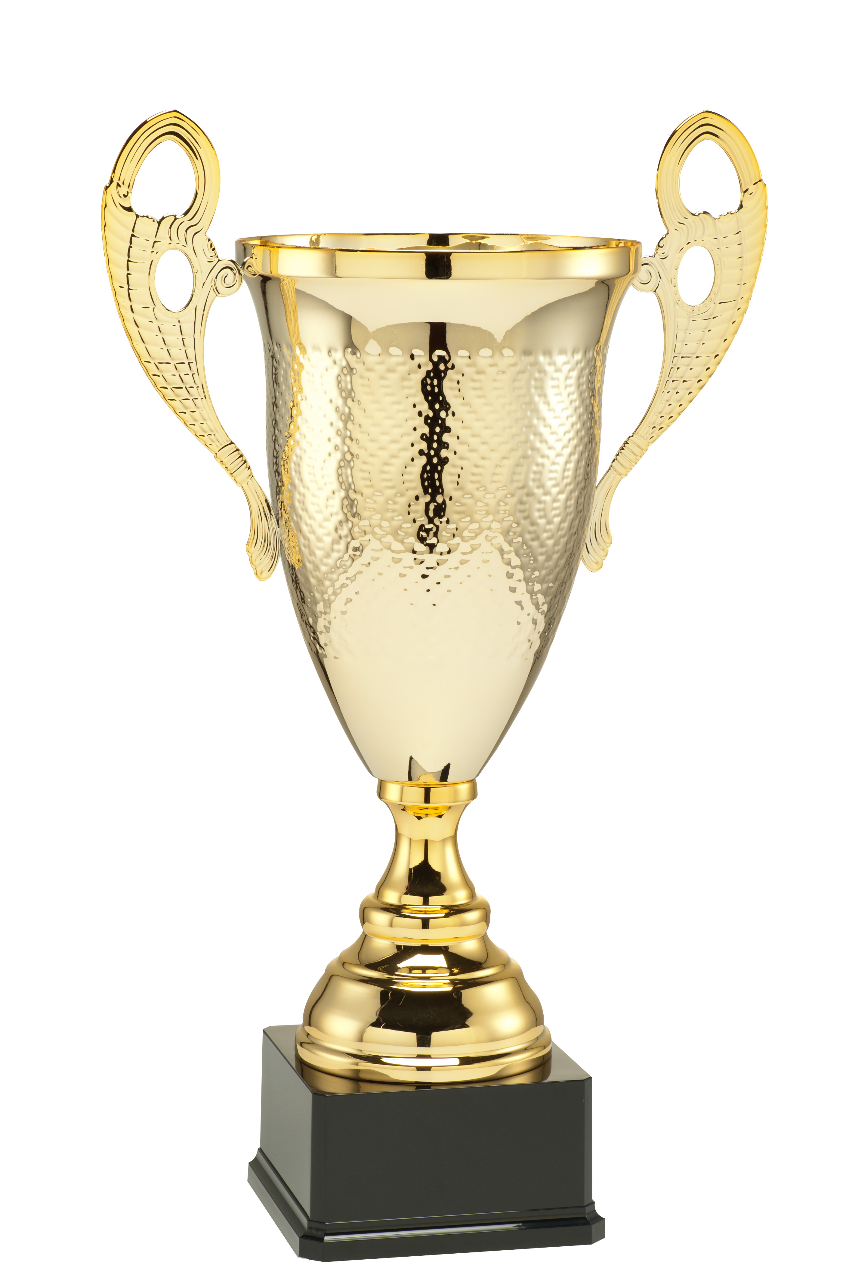 Guldpokal Como - 385/405/435/445/475/490/530/545 mm - Inklusive skylt med text