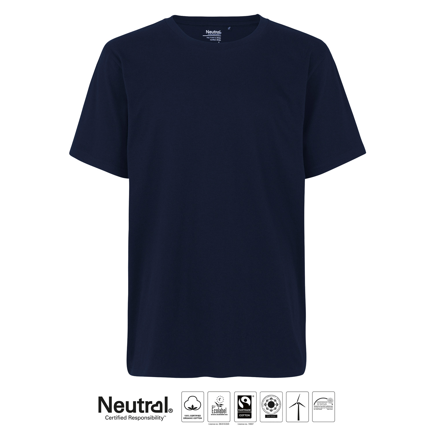 T-shirt Workwear - Unisex - Neutral - Fairtrade & EKO - Navy