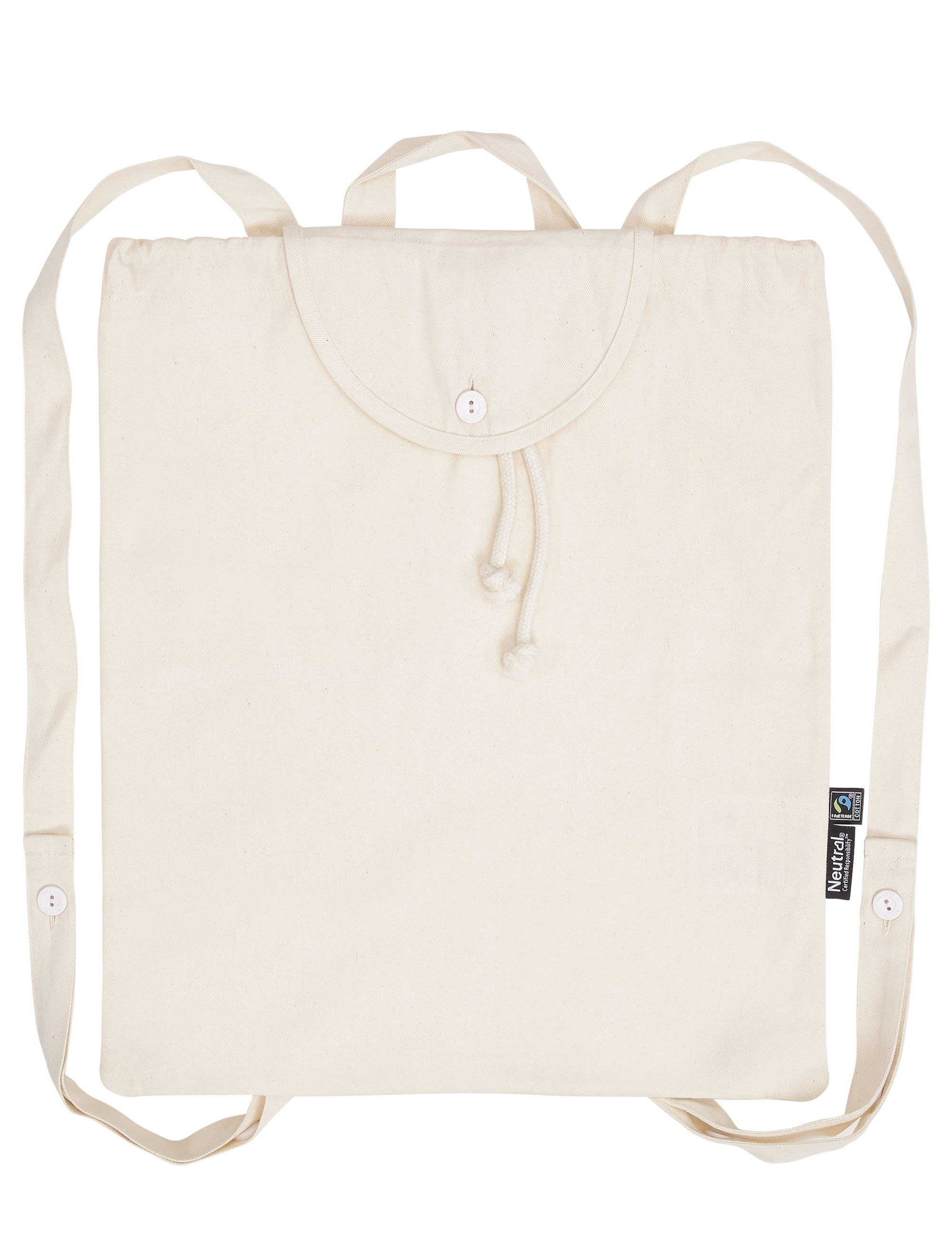 Twill Light Backpack, Neutral,  GOTS,  Fairtrade, EKO  -  6 olika färger - 3