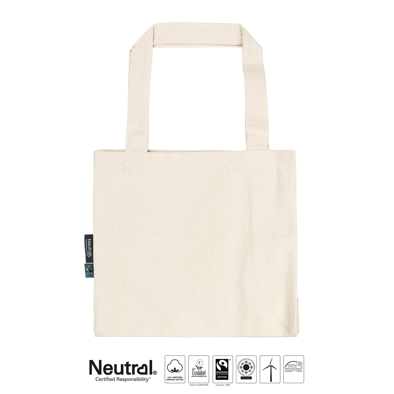 Tygkasse Panama - Small - Neutral - Fairtrade & EKO GOTS - Natur