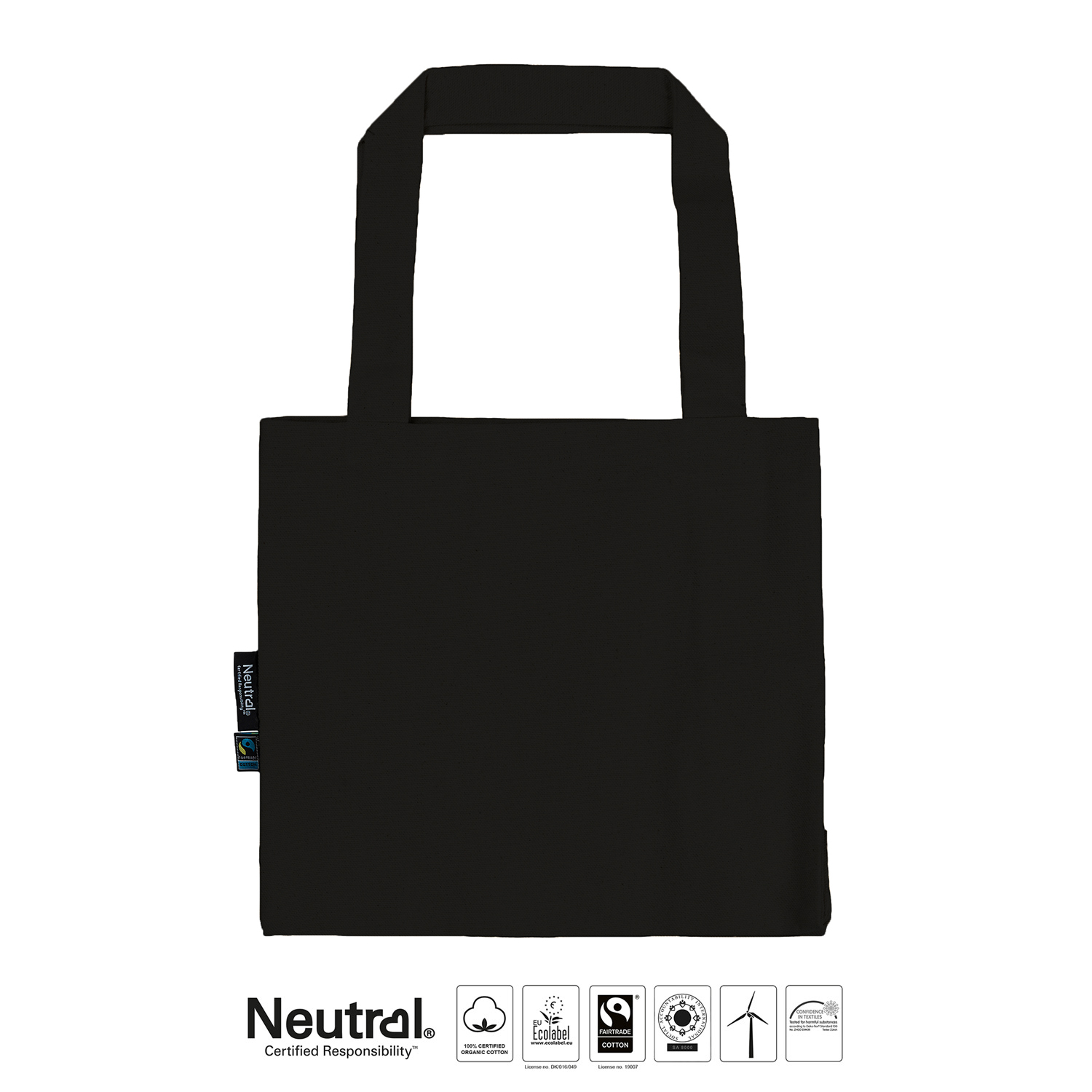 Tygkasse Panama - Small - Neutral - Fairtrade & EKO GOTS - Svart - 2