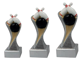 Statyett Bowling Groove - 145/170/195 mm - Inklusive skylt med text