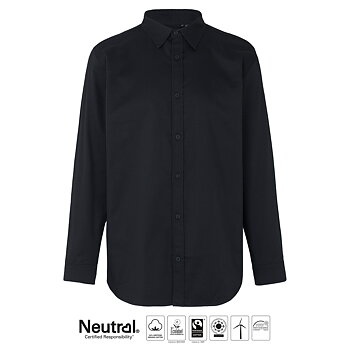Skjorta Twill - Herr - Neutral - Fairtrade & EKO - Svart