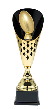 Guldpokal Rugby Trophies  - 400/455/505 mm - Inklusive skylt med text