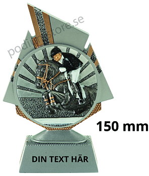 Hästhoppning statyett Blaze 1.0 - 150 mm - Inklusive skylt med text