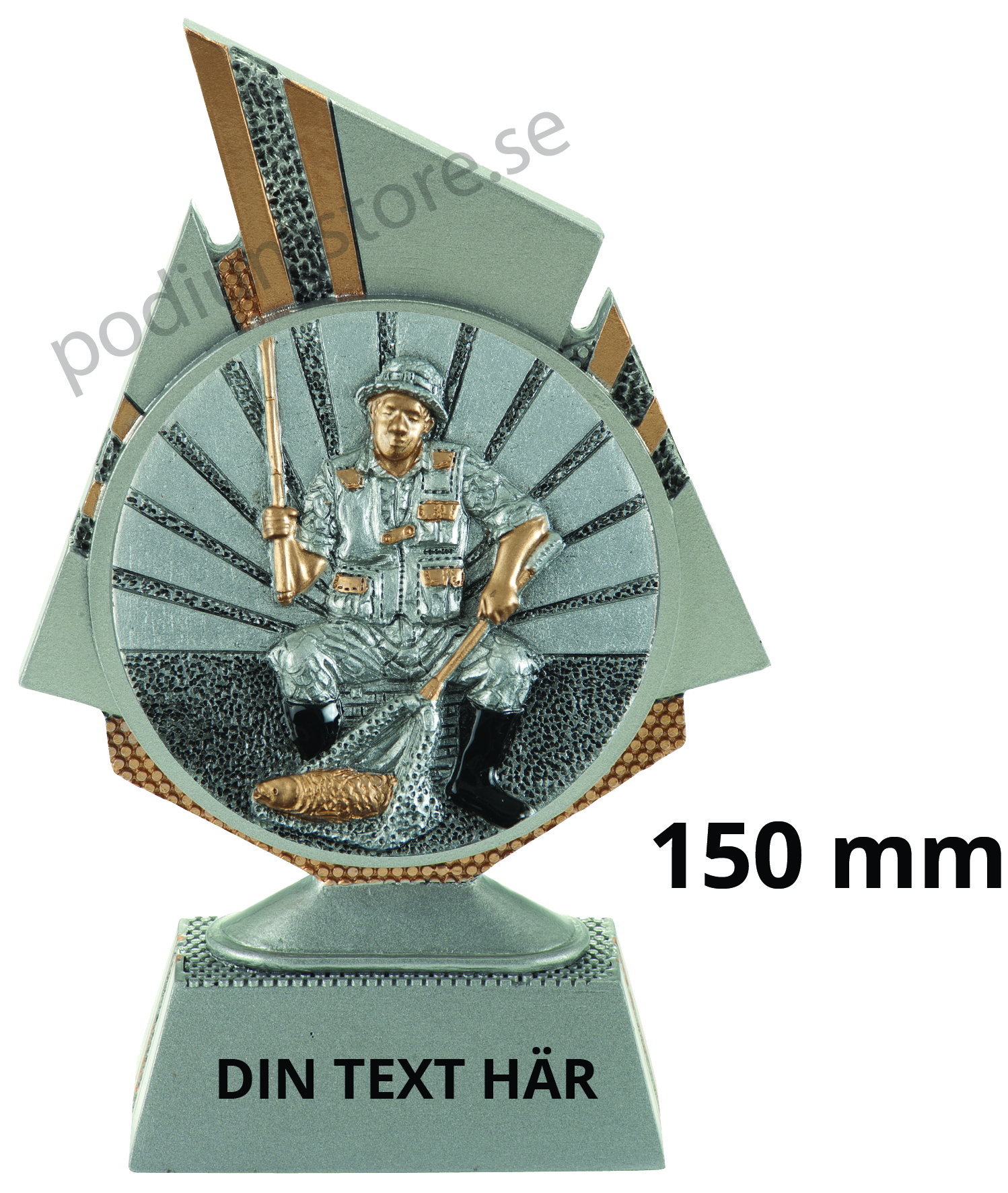 Fiskning statyett Blaze 1.0 - 150 mm - Inklusive skylt med text