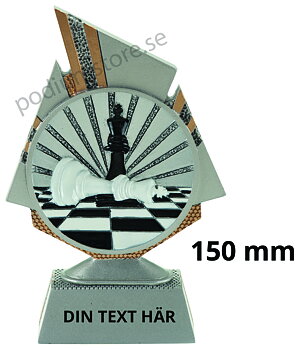 Schack statyett Blaze 1.0 - 150 mm - Inklusive skylt med text