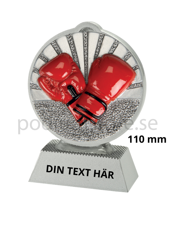 Boxning statyett Resin - 110 mm - Inklusive skylt med text