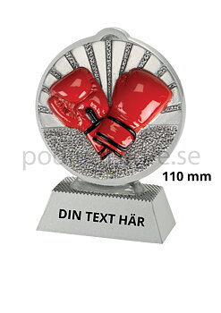 Boxning statyett Resin - 110 mm - Inklusive skylt med text