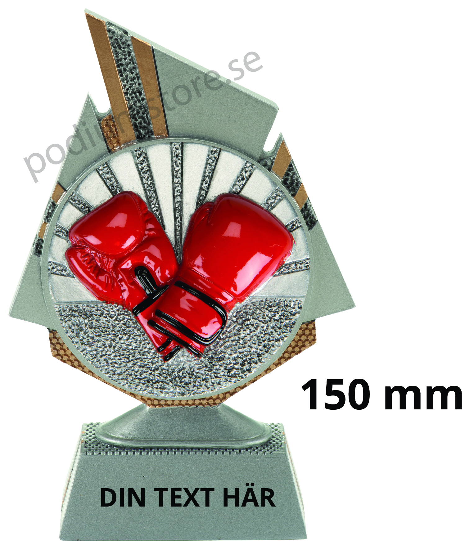 Boxning statyett Blaze 1.0 - 150 mm - Inklusive skylt med text