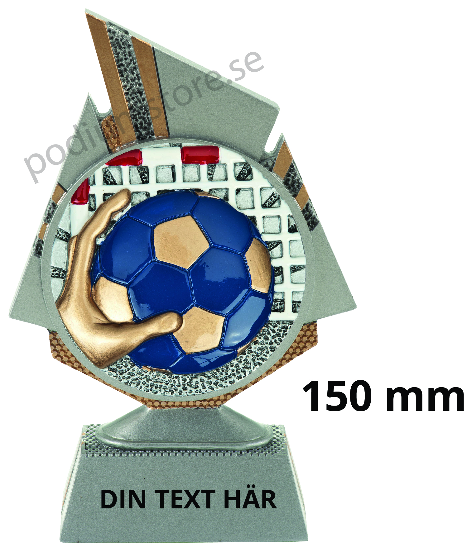 Handboll statyett Blaze 1.0 - 150 mm - Inklusive skylt med text