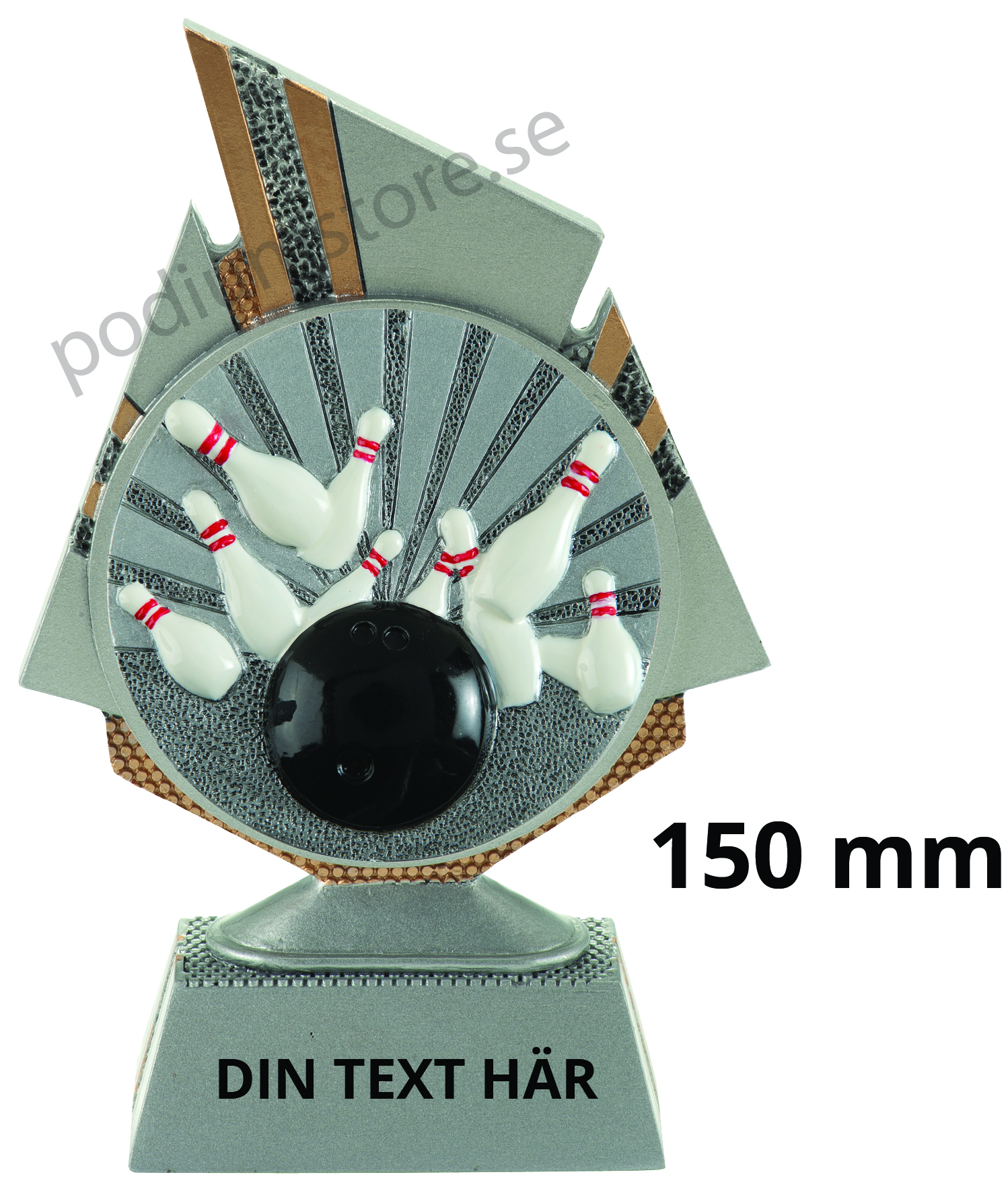 Bowling statyett Blaze 1.0 - 150 mm - Inklusive skylt med text