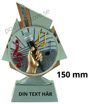 Musik statyett Blaze 1.0 - 150 mm - Inklusive skylt med text