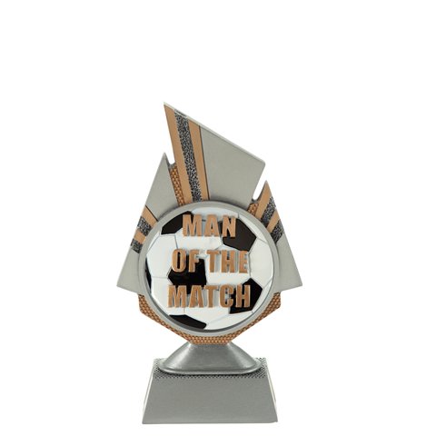 Man of the Match statyett Blaze 1.0 - 150 mm - Inklusive skylt med text