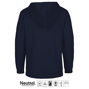 Hoodtröja med zip ÖSS, Barn, Navy, Neutral, Fairtrade & EKO