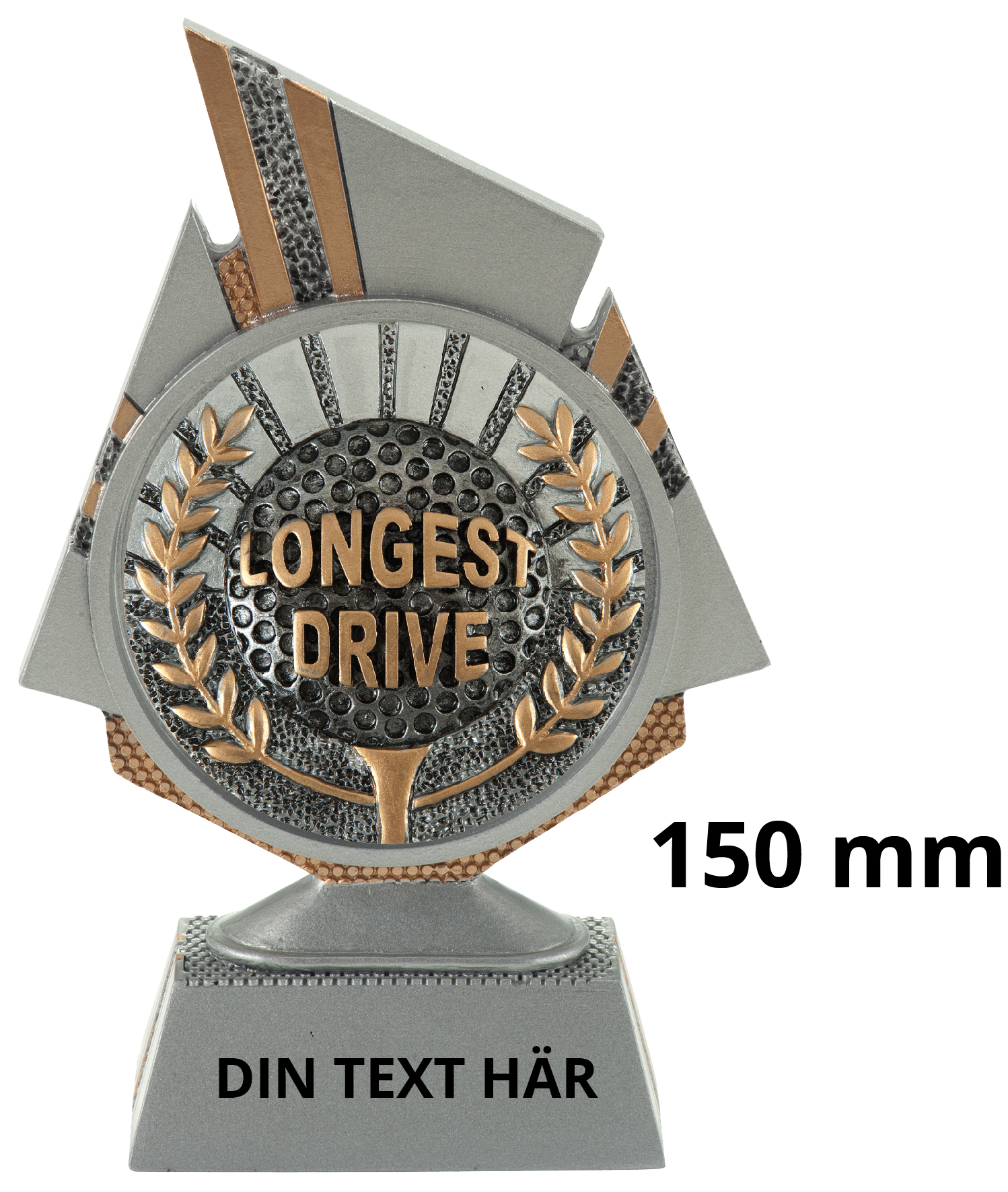 Longest Drive statyett Blaze 1.0 - 150 mm - Inklusive skylt med text