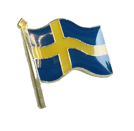 Pins - Sveriges flagga, 16 mm