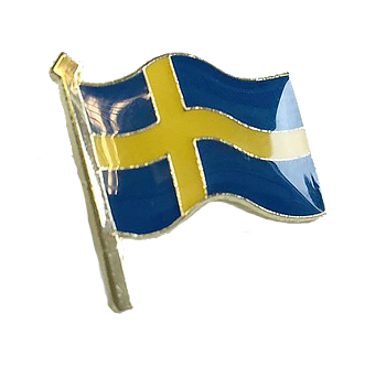 Pins - Sveriges flagga, 16 mm