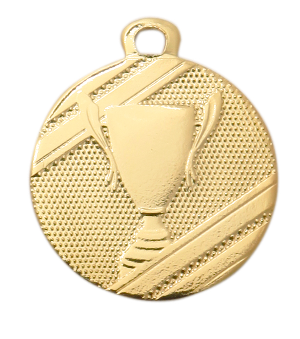 Medaljer 32 mm Präglad med pokalmotiv - Guld, Silver, Brons