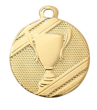 Medaljer 32 mm Präglad med pokalmotiv - Guld, Silver, Brons