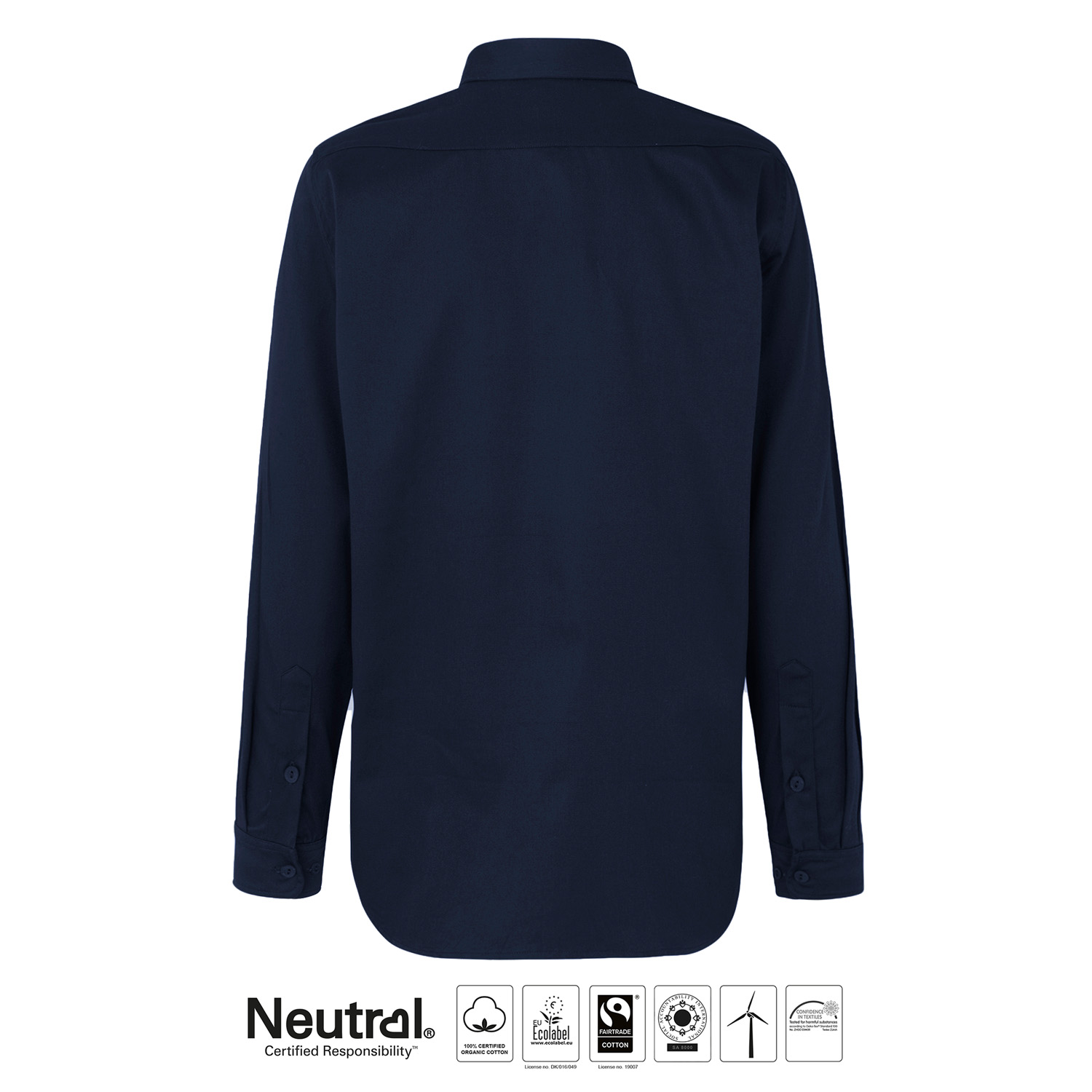 Skjorta Twill - Herr - Neutral - Fairtrade & EKO - Navy - 3