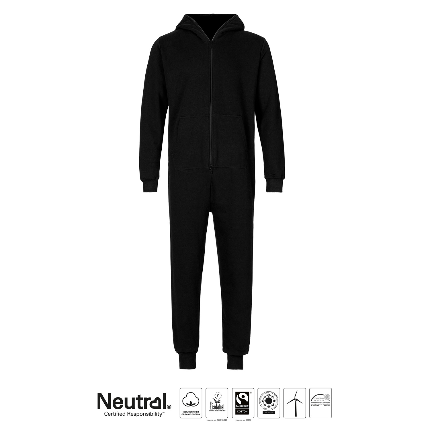 Jumpsuit - Unisex - Neutral - Fairtrade & EKO GOTS - Svart - 3