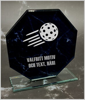 Glasstatyett Black Onyx Award - 3 olika storlekar - Pris inklusive glasgravyr med text/motiv