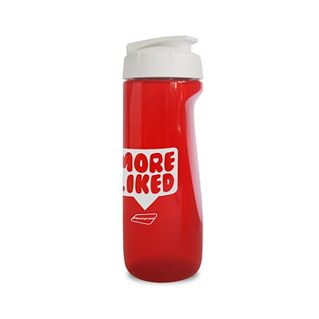Sportflaska Kick 700 ml - Röd transparent