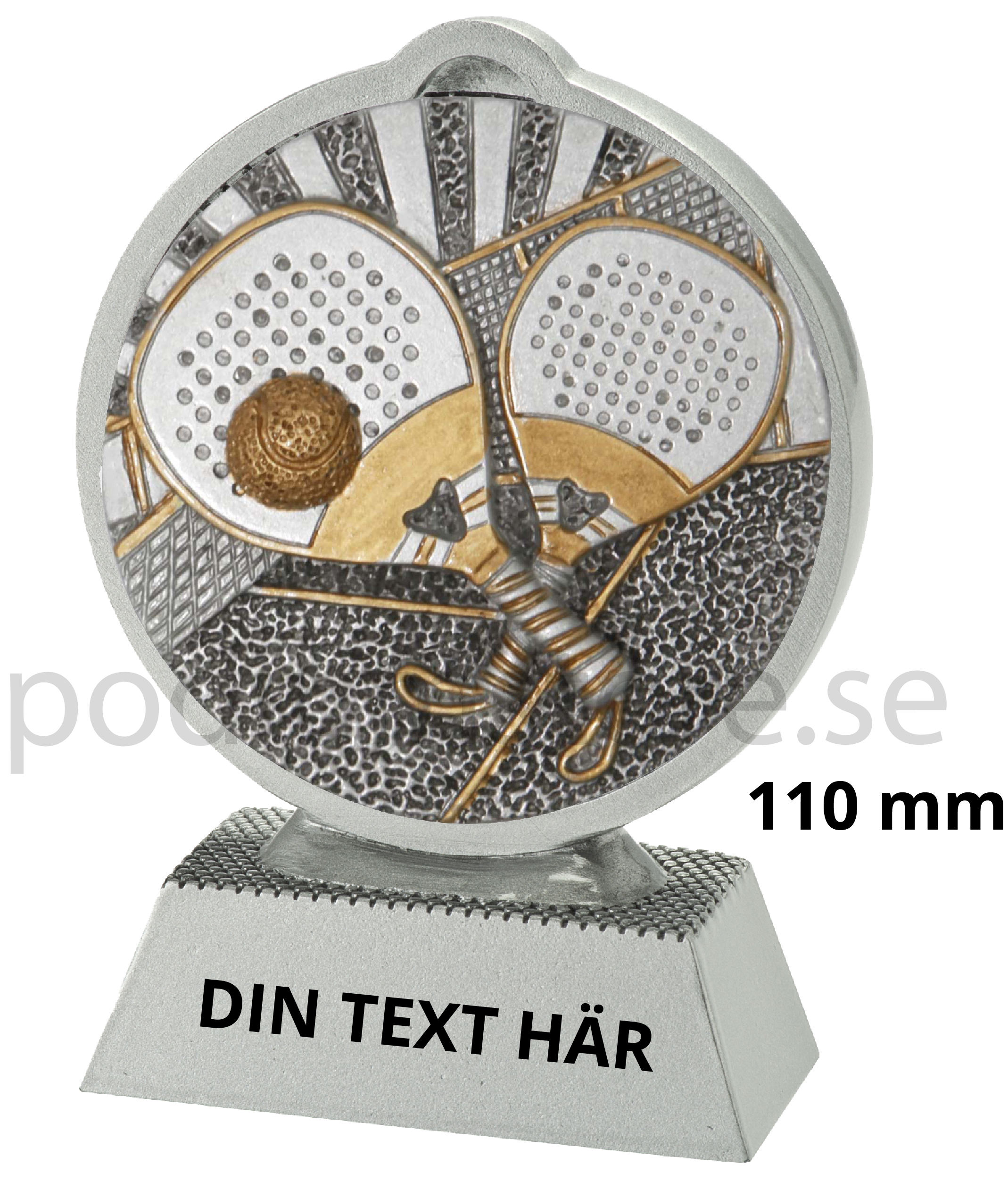 Padel statyett Resin - 110 mm - Inklusive skylt med text