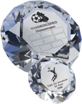 Glas Diamanten - 4 olika storlekar - Inklusive jetong med text/motiv - 2