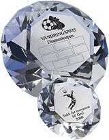 Glas Diamanten - 4 olika storlekar - Inklusive jetong med text/motiv