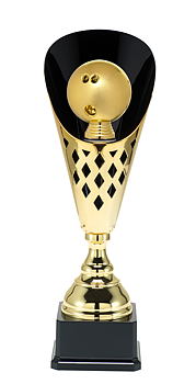 Guldpokal Bowling Trophies  - 400/455/505 mm - Inklusive skylt med text