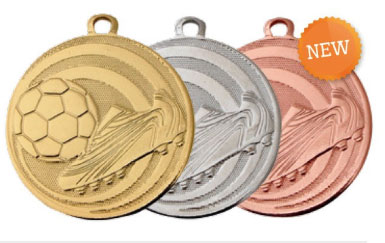Medaljer 45 mm präglad - Fotboll - Guld, Silver och Brons - 2