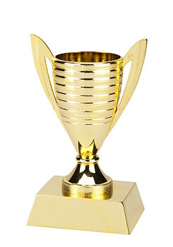 Pokal Lövgärdet - 130 mm - Guld - Inklusive skylt med valfri text