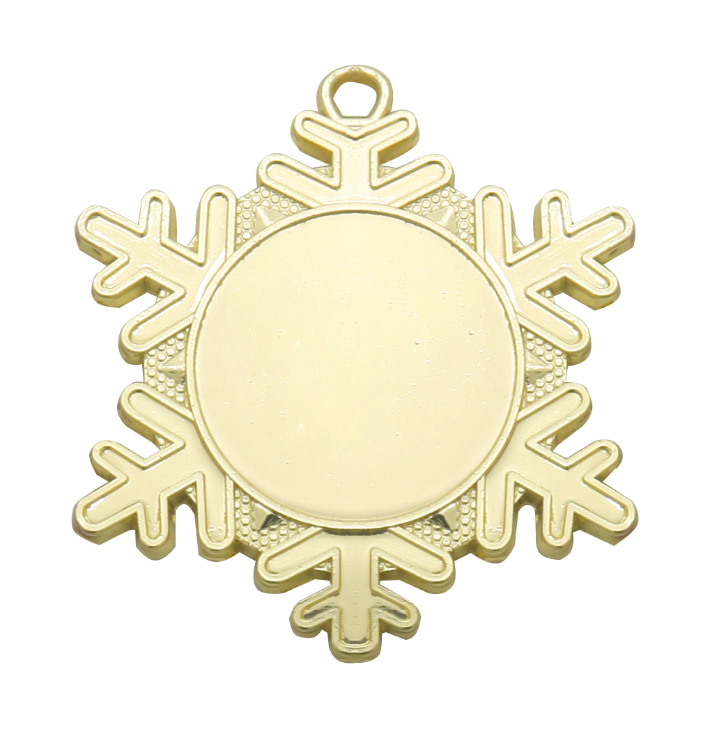 Medaljer 50 mm Snowflakes - Guld, Silver, Brons