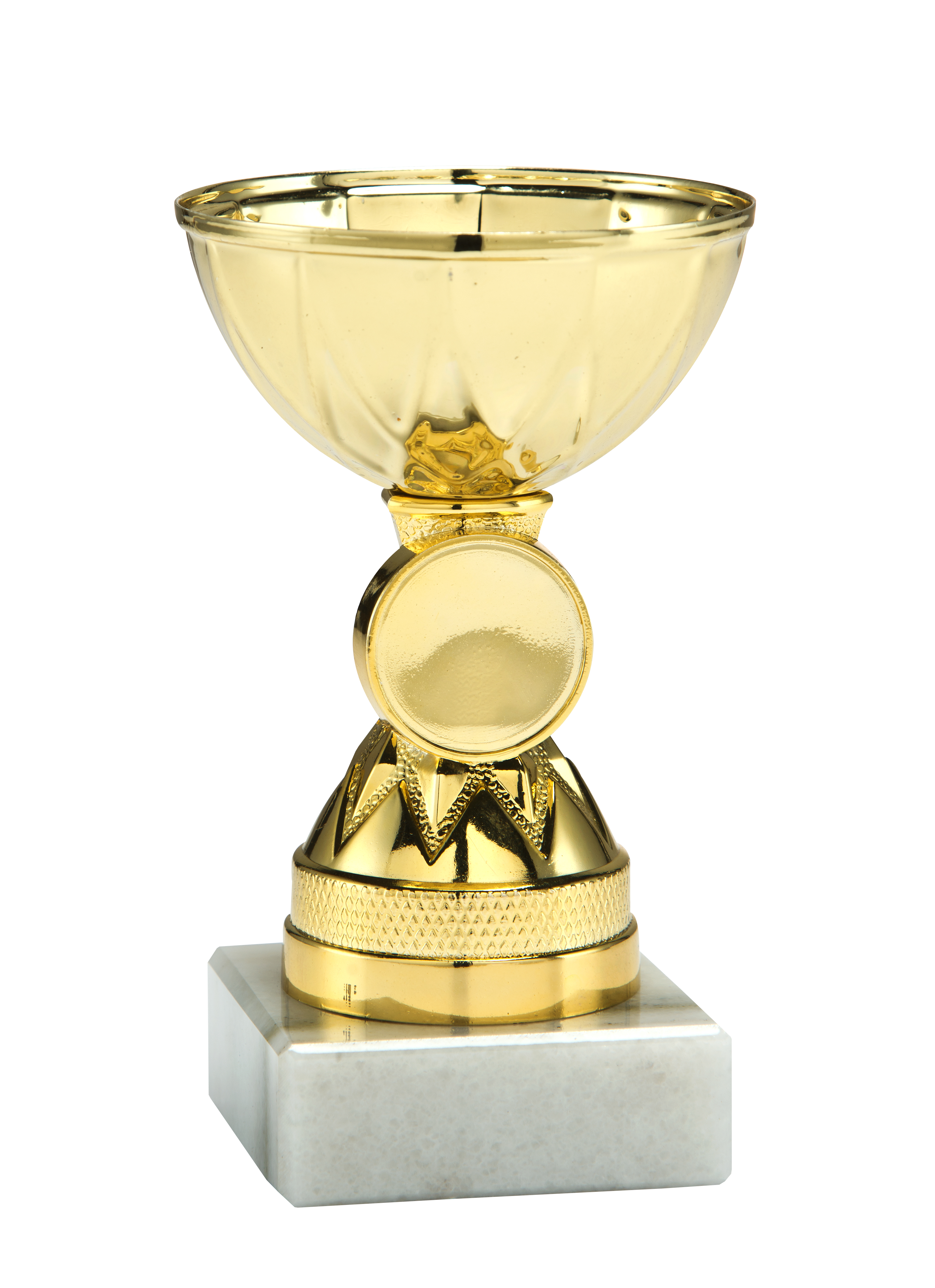 Guldpokal Grums - 120 mm - Inklusive jetong och skylt med text