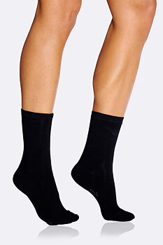 Women's Everyday Socks, Black, Boody Bamboo Eco Wear, Organic - One Size