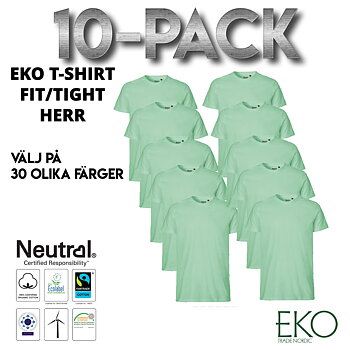 10-pack T-shirt Fit - Herr - Neutral - Fairtrade & EKO, GOTS - Välj på 30 färger